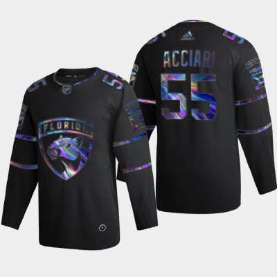 Florida Panthers #55 Noel Acciari Men's Nike Iridescent Holographic Collection NHL Jersey - Black Men's